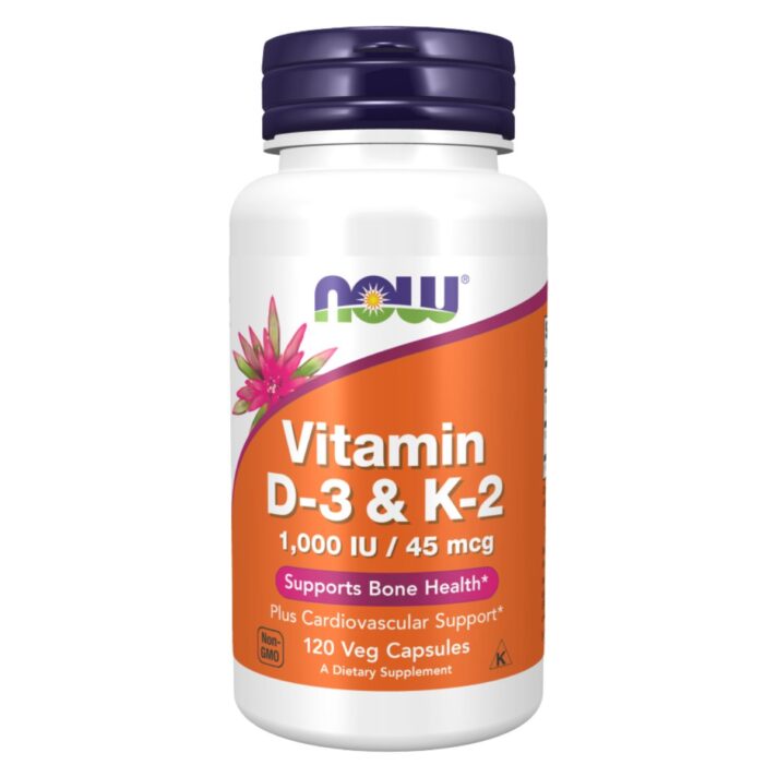 Now Vitamin D3 K2 Caps 120